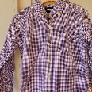 Carter's Lavender Checkered Long Sleeve Shirt